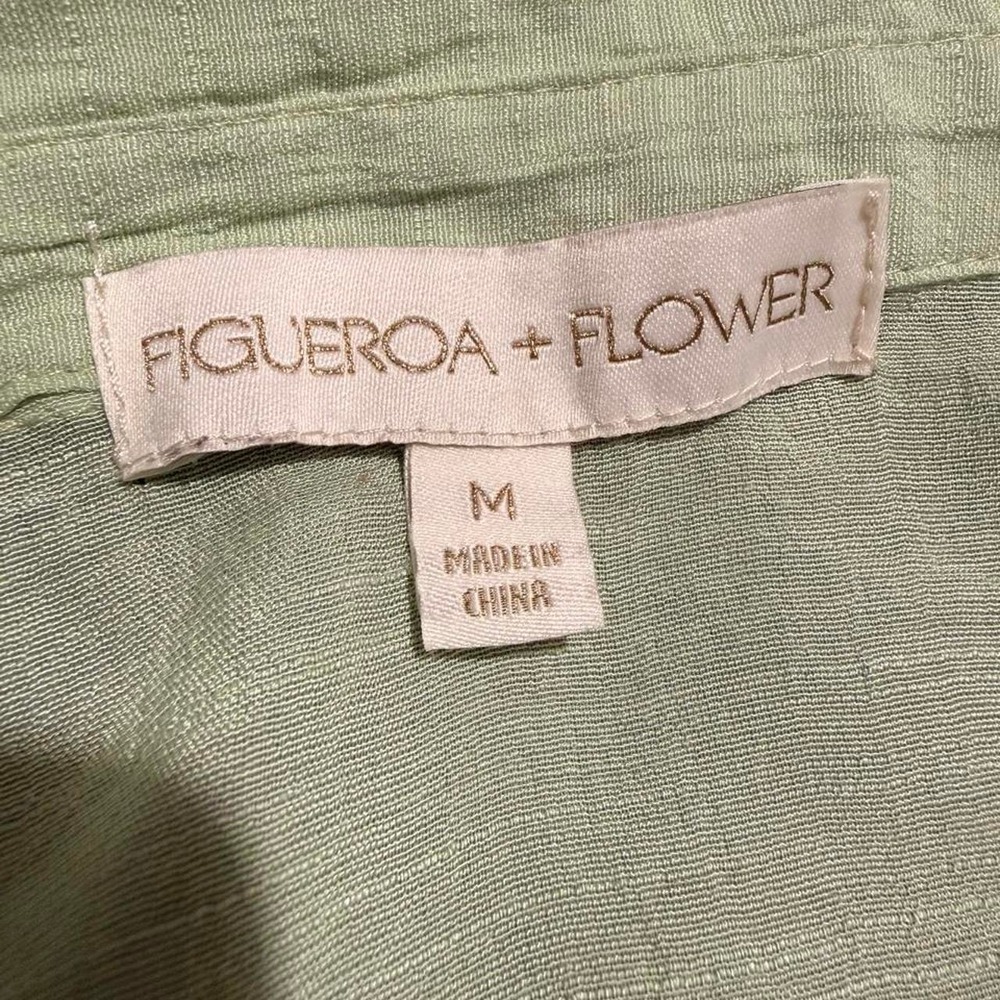 Figueroa + Flower green floral long dress with tie waist - Picture 5 of 6